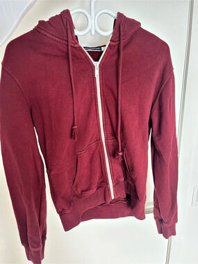 Brandy Melville Christy Hoodie Zip-Up in Red